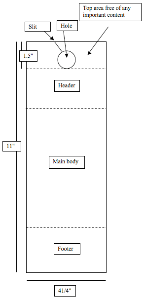 Front area layout for door hanger